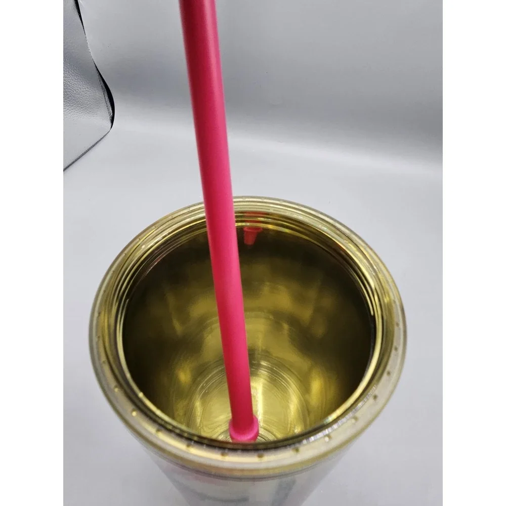 Starbucks 2024 Christmas Reindeer Gold‎ Green (Peacock Collection) Tumbler NWT